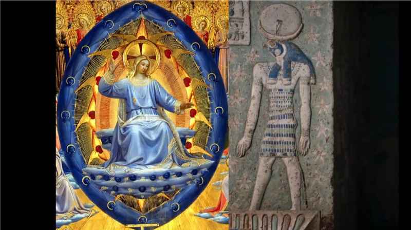 7 Jesus In Blue Orb And Horus