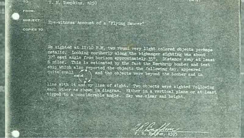 16 Memo Eye Witness Account Of A Flying Saucer